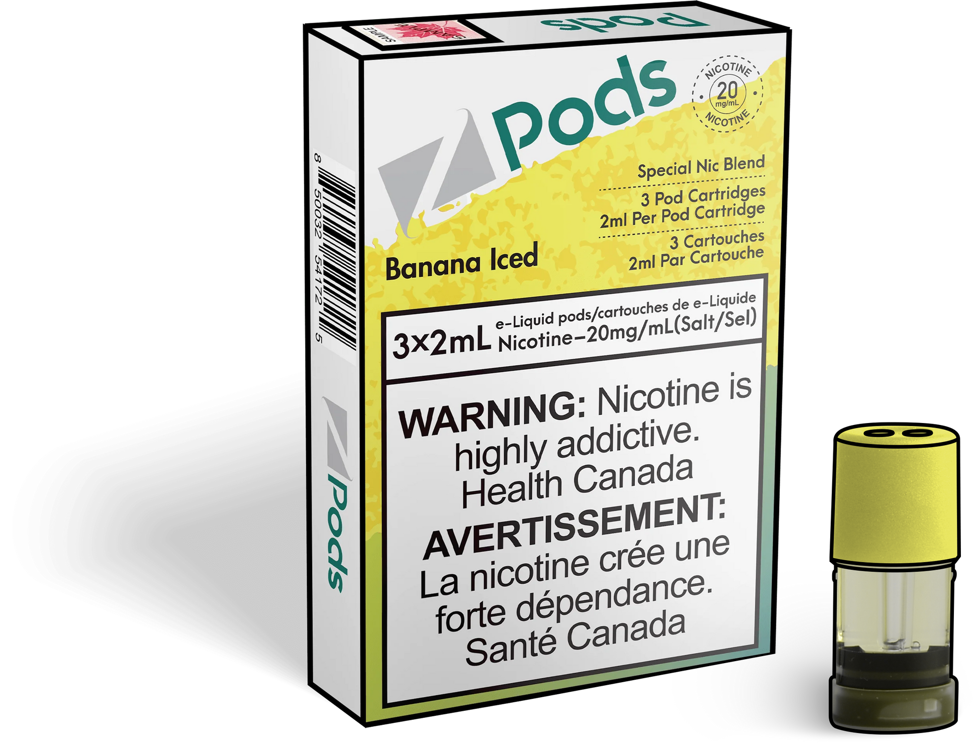 Zpods-Banana-Iced-Eliquid-Disposable-Pod-Offical-Vape-Store
