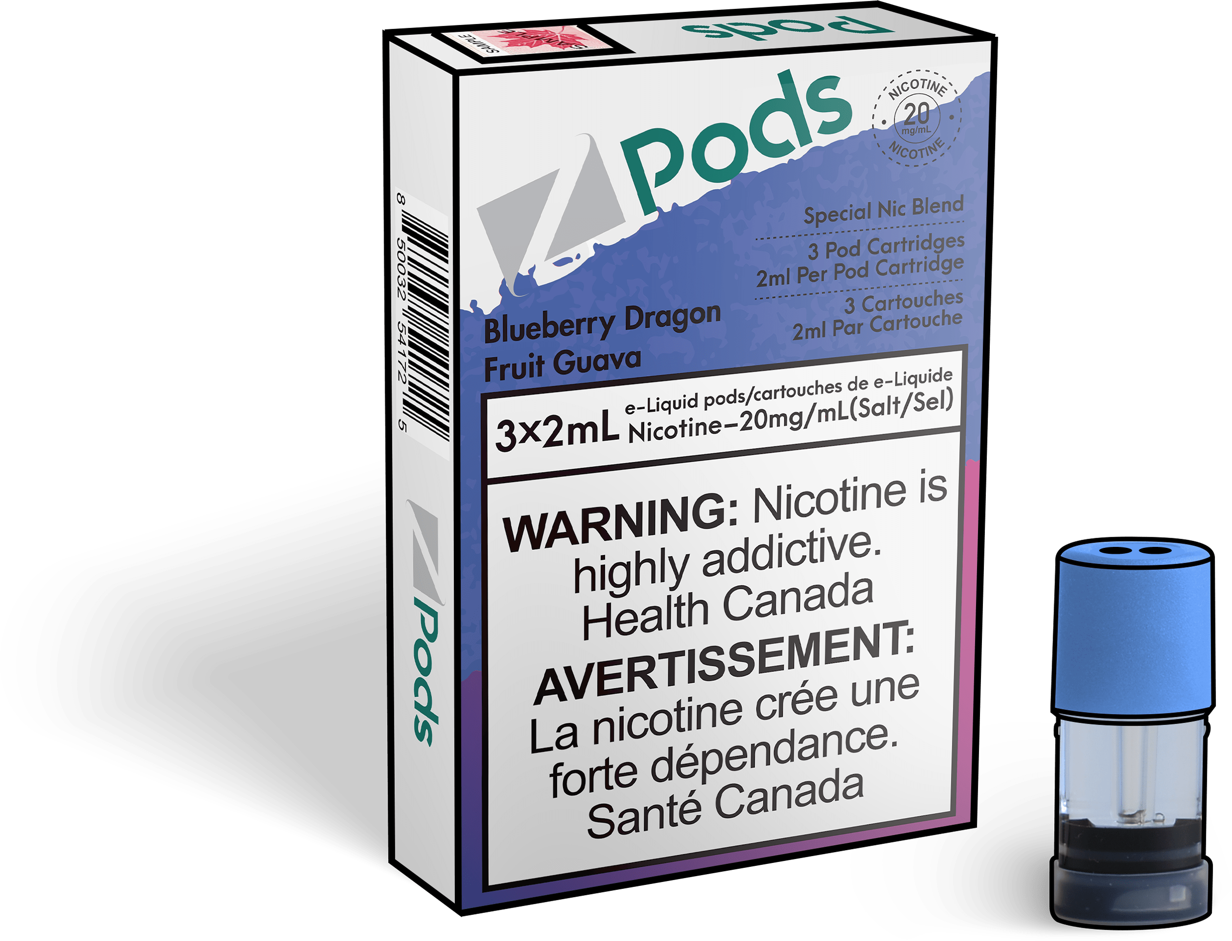 Zpods-Blueberry_Dragon_Fruit_Guava-eliquid-Disposable-pod-Offical-Vape-Store