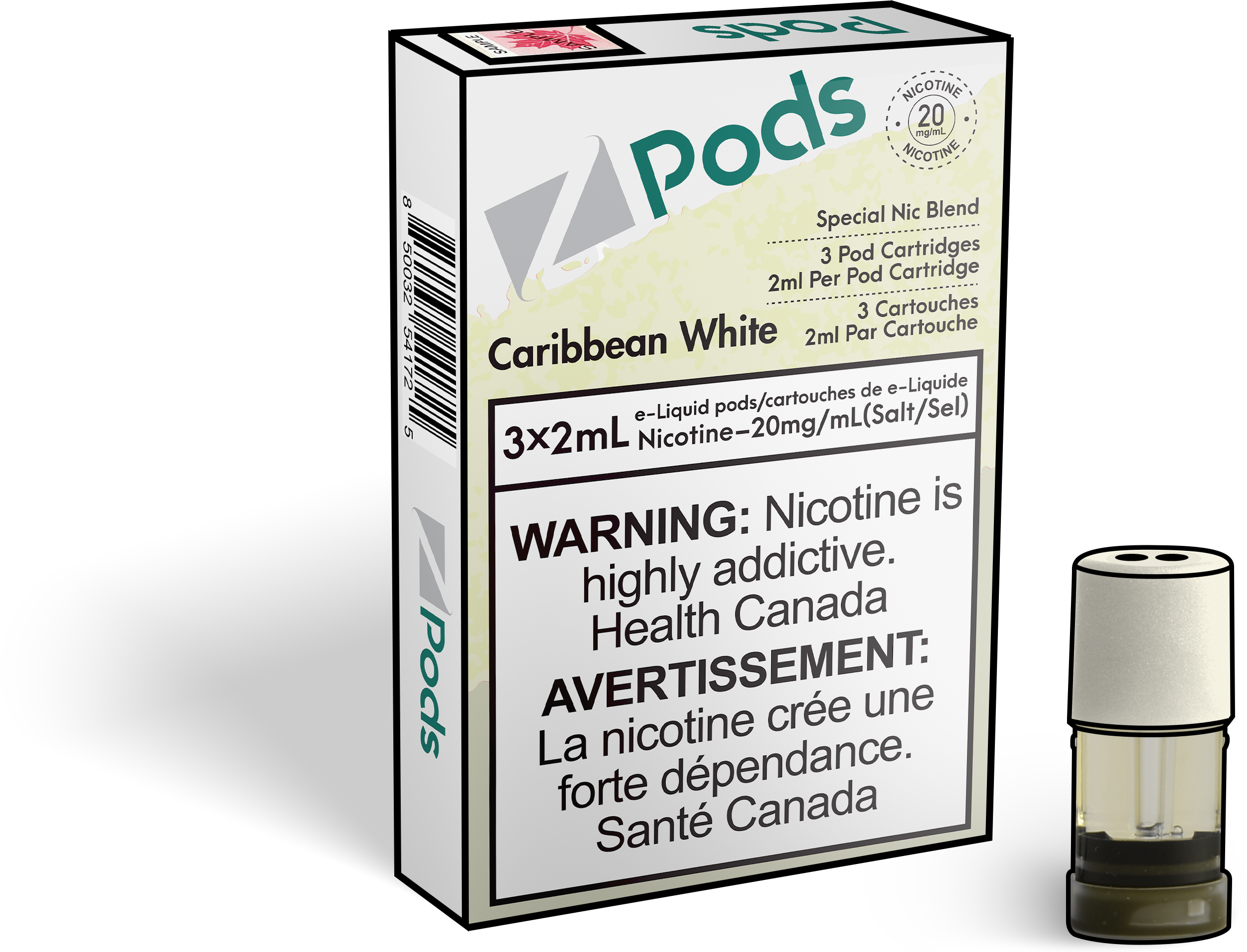 Zpods-Caribbean-white-eliquid-Disposable-pod-Offical-Vape-Store