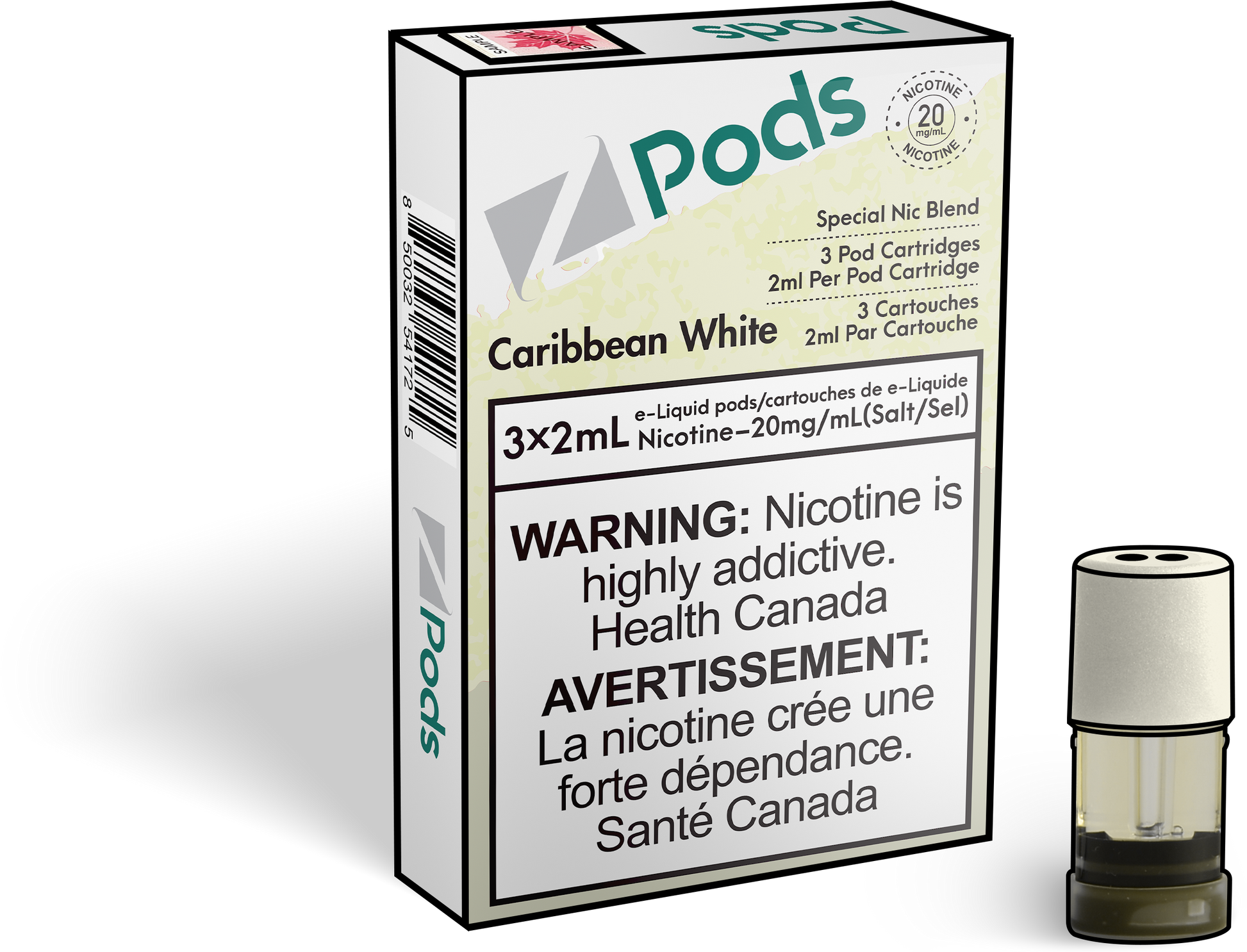 Zpods-Caribbean-white-eliquid-Disposable-pod-Offical-Vape-Store