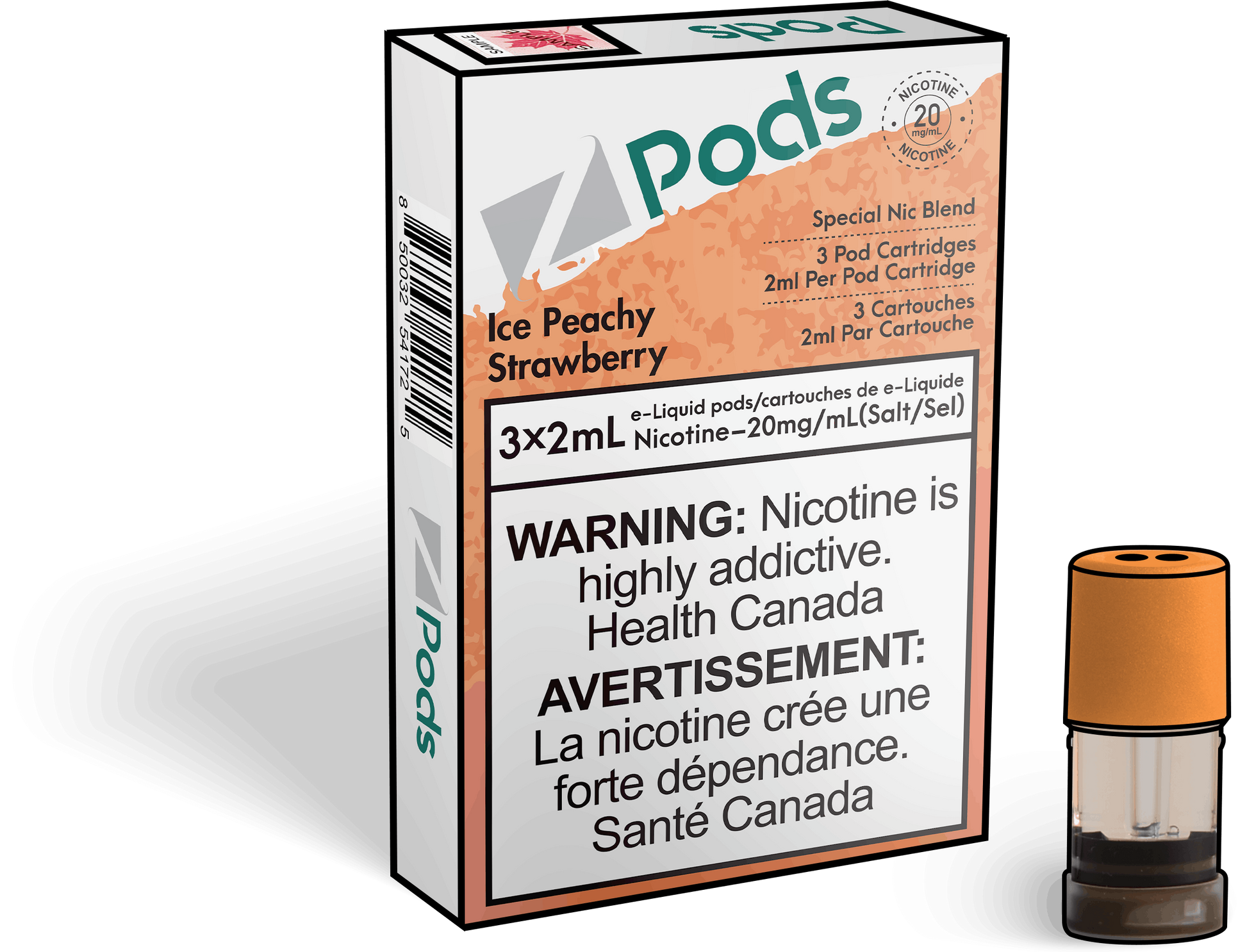 Zpods-Ice-Peachy-Strawberry-Eliquid-Disposable-pod-Offical-Vape-Store