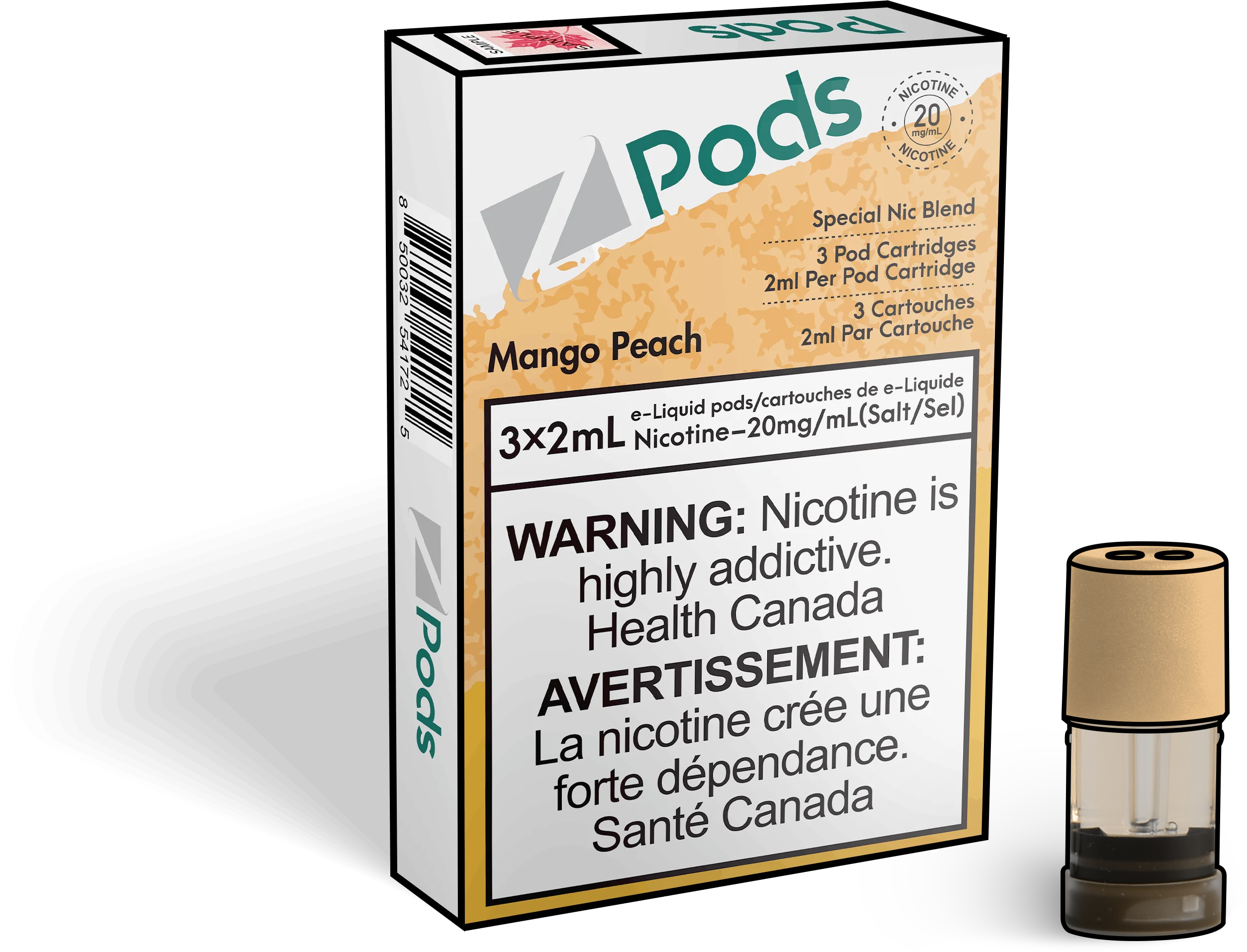 Zpods-Mango-Peach-Eliquid-Disposable-Pod-Offical-Vape-Store