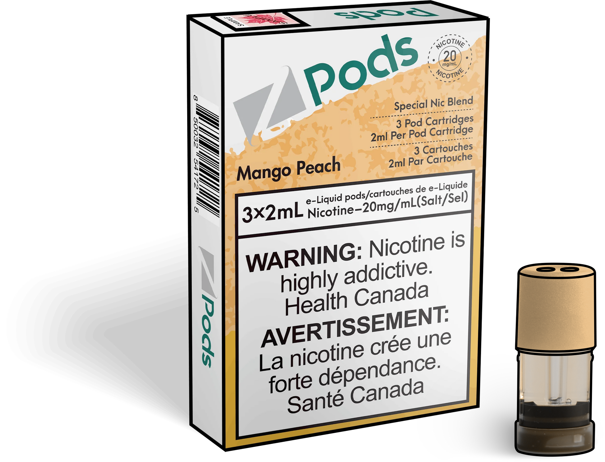 Zpods-Mango-Peach-Eliquid-Disposable-Pod-Offical-Vape-Store