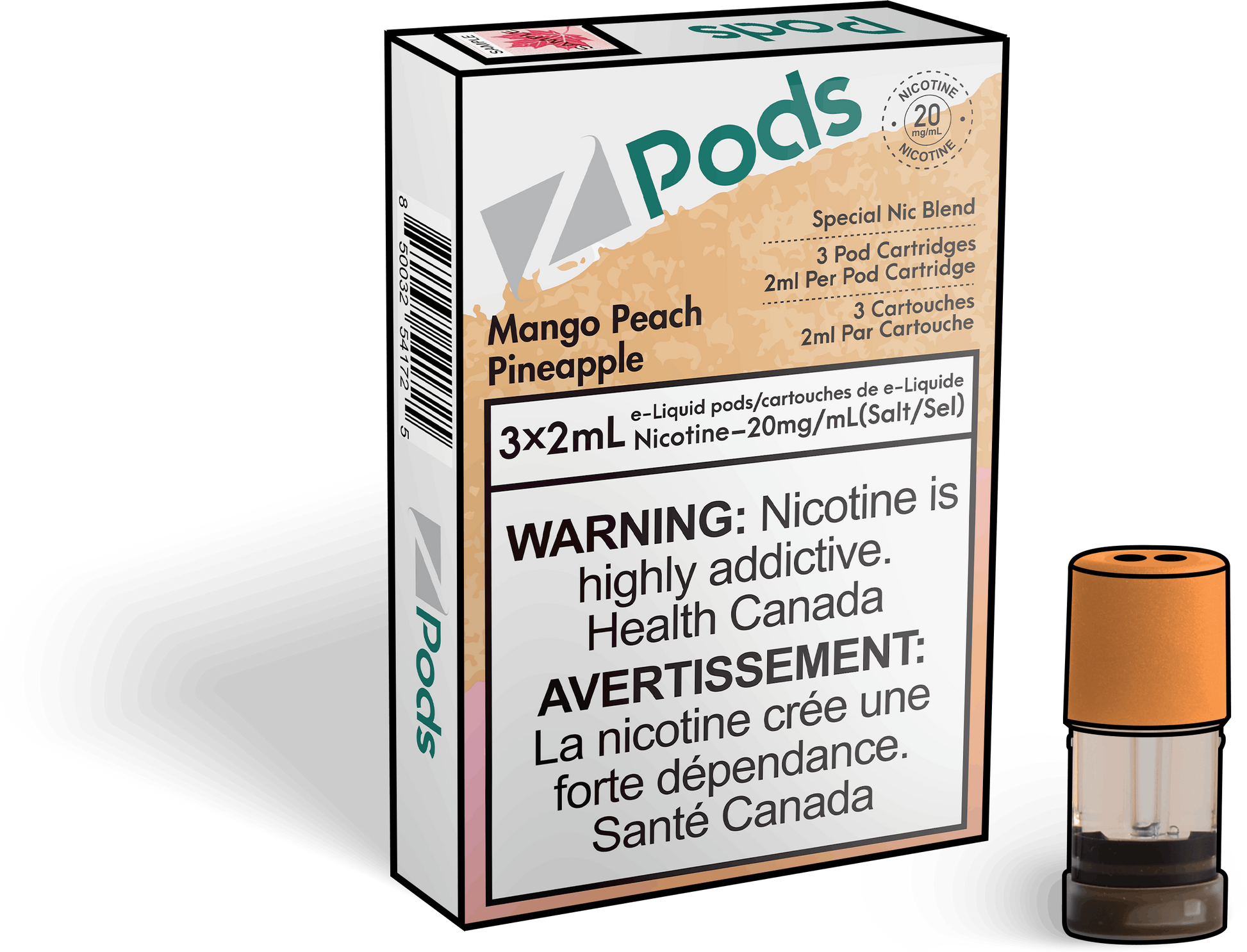 Zpods-Mango-Peach-Pineapple-Eliquid-Disposable-Pod-Offical-Vape-Store