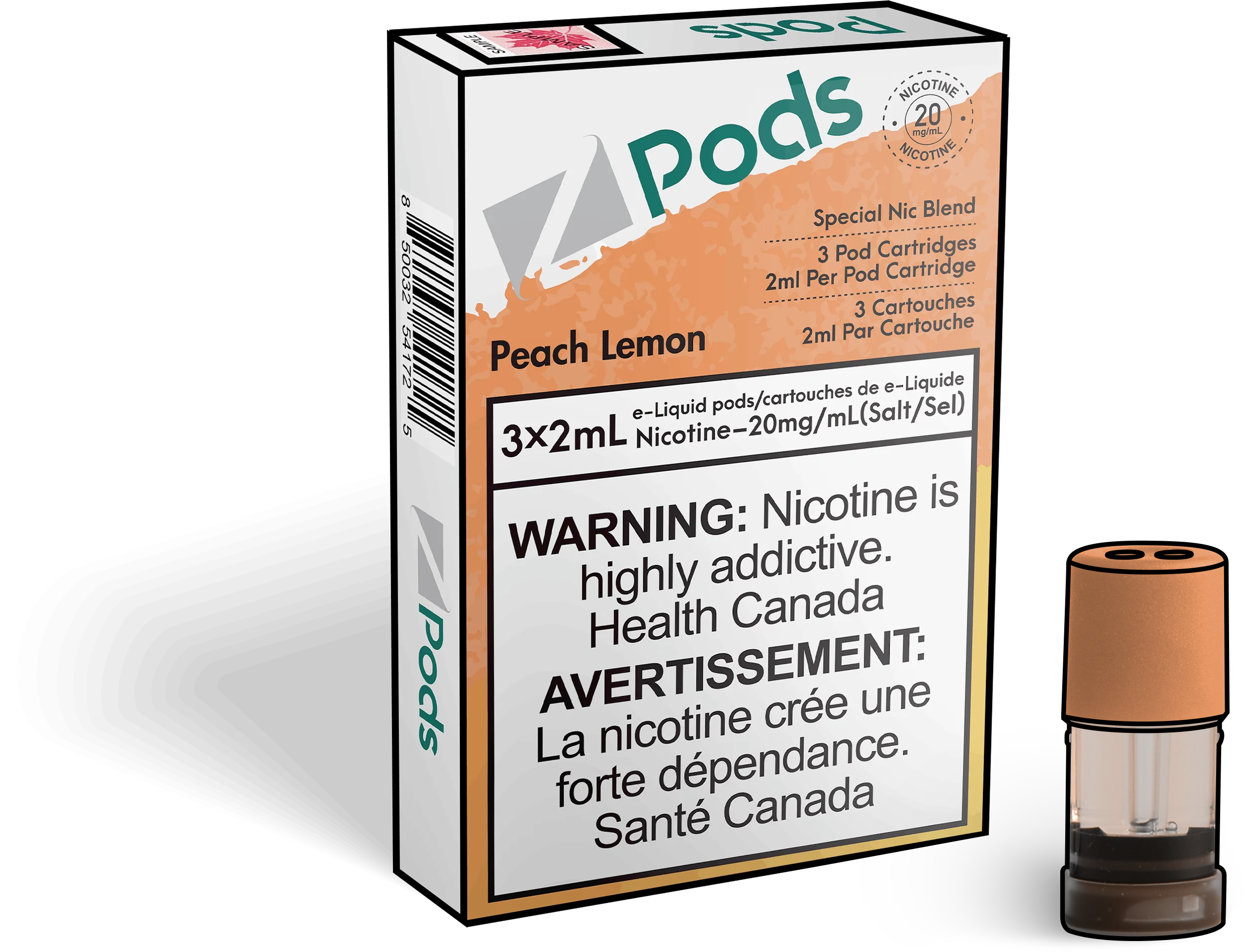 Zpods-Peach-Lemon-Eliquid-Disposable-Pod-Offical-Vape-Store