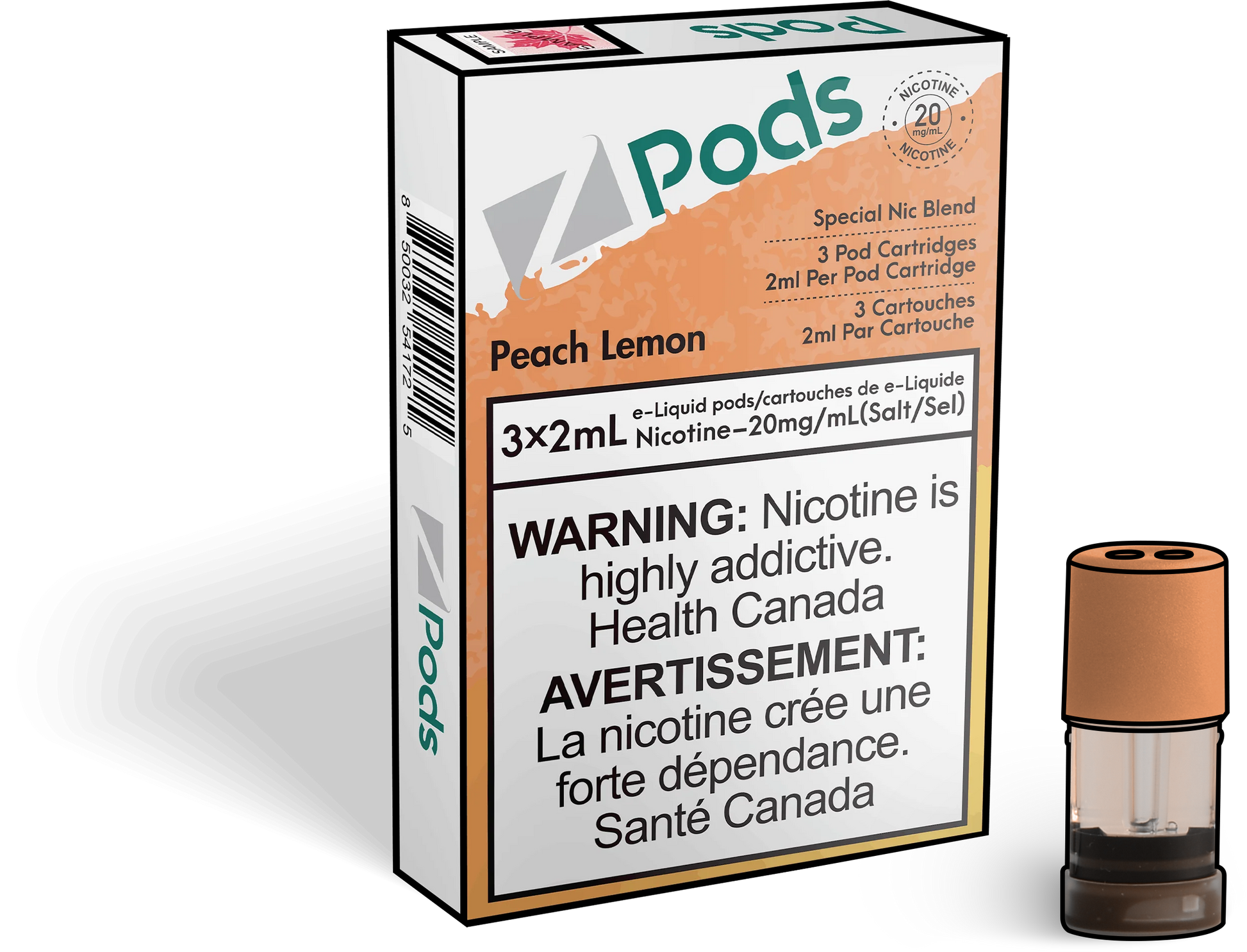 Zpods-Peach-Lemon-Eliquid-Disposable-Pod-Offical-Vape-Store