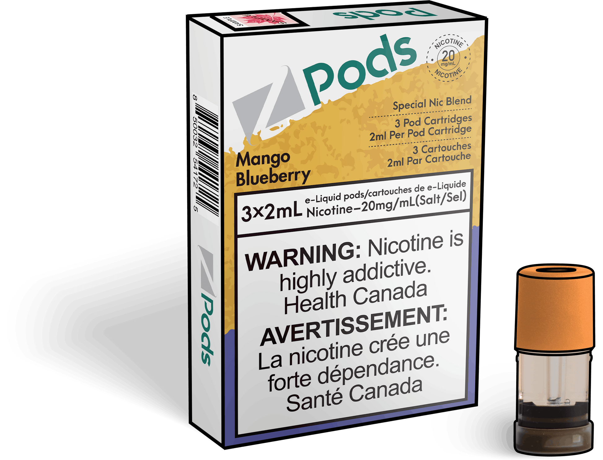 Zpods_Mango_Blueberry_pods_Nic_salt_Vape