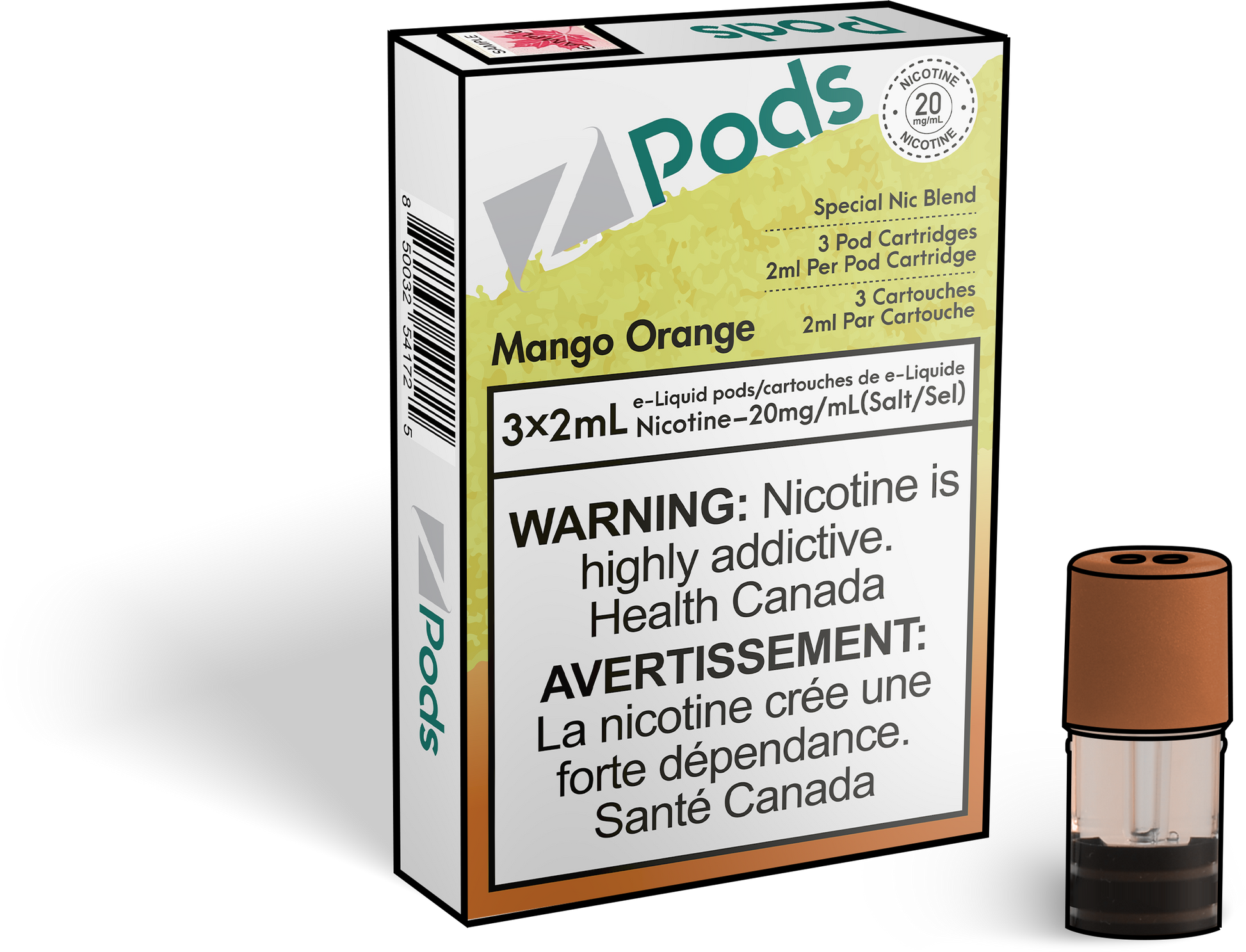 Zpods_Mango_Orange_pods_Nic_salt_Vape