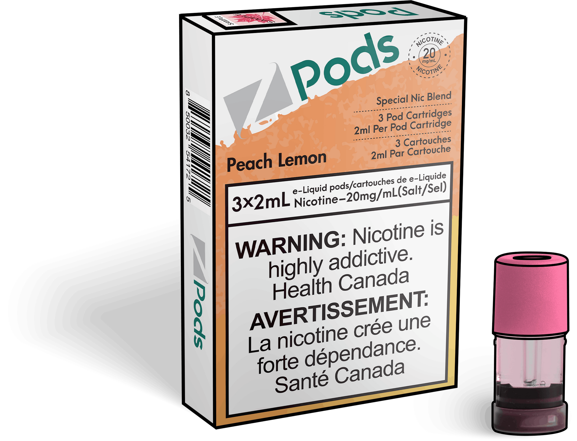 Zpods_Peach_Lemon_Pods_Nic_Salt_Vape