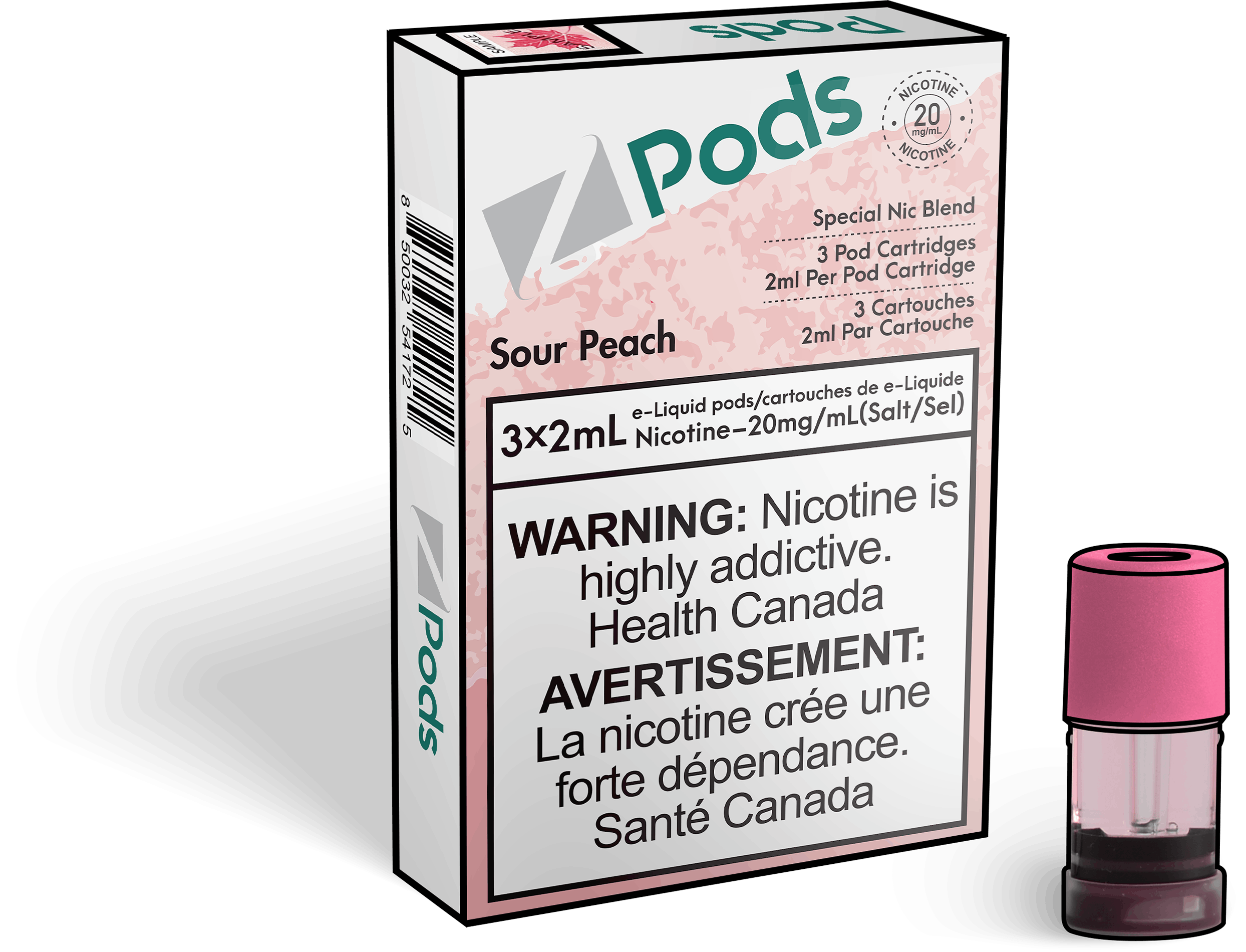 Zpods_Sour_Peach_Disposable_Nicotine_Vape_Pod